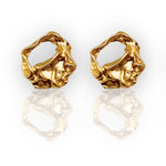 Load image into Gallery viewer, Adanna Unusual Earrings on a white background, front profile
