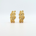 Load image into Gallery viewer, adanna unusual gold earrings, with shadow and neutral white background
