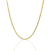 Gold Plated Classic Chain Necklace, neutral background, reign and water