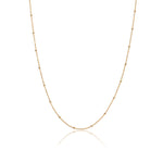 Load image into Gallery viewer, Gold Plated Satellite Chain Necklace neutral white background
