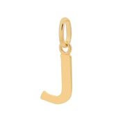 Gold Plated Letter Charm Pendant, neutral white background