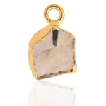 Load image into Gallery viewer, Raw Citrine Pendant - Natural November Birthstone Electroplated with 18ct Gold. Stone reflection seen. Neutral white background
