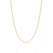 Vermeil Gold Plated Belcher Chain Necklace, neutral white background
