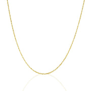 Vermeil Gold Plated Rope Chain Necklace, neutral background